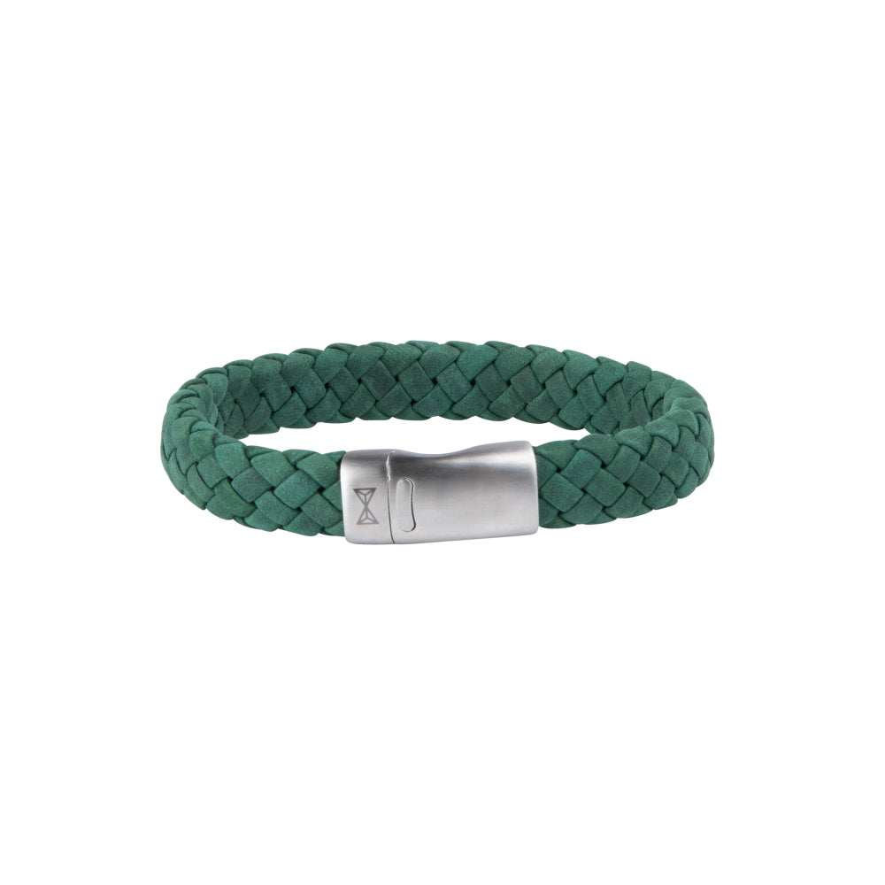 Leather bracelet men - Iron Jack Racing Green