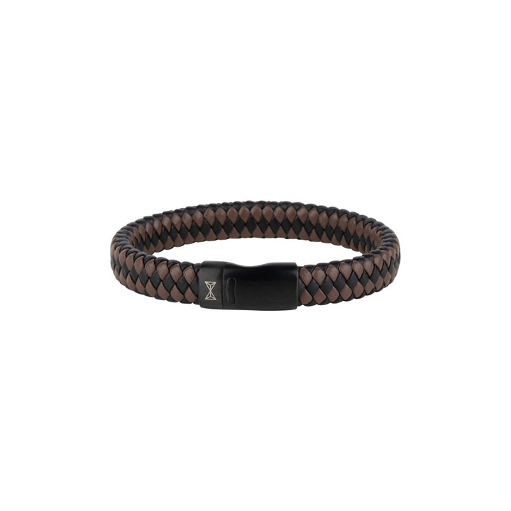 Leren armband heren - Iron Jack Black-Brown-on-Black