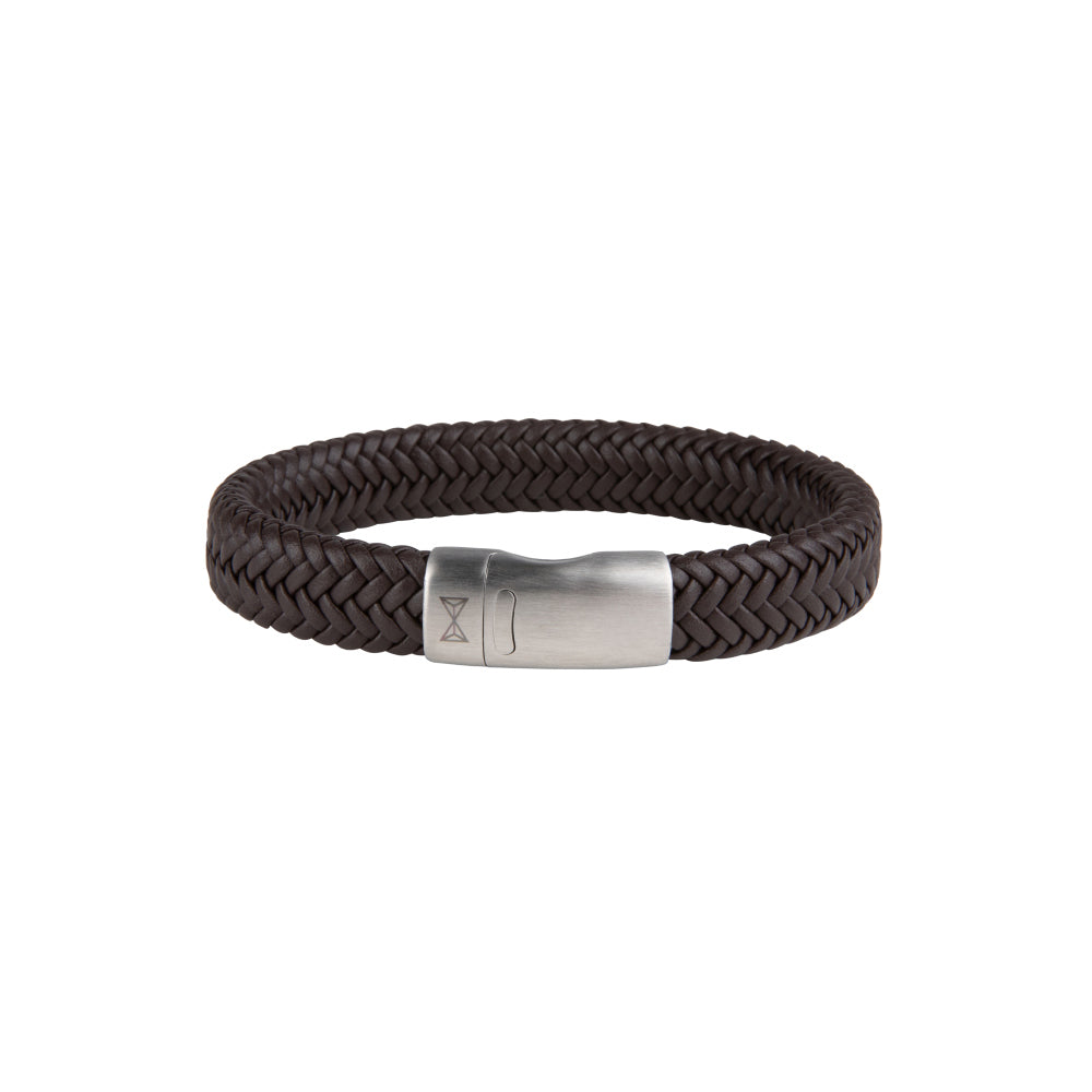Leather bracelet men - Iron John Brown