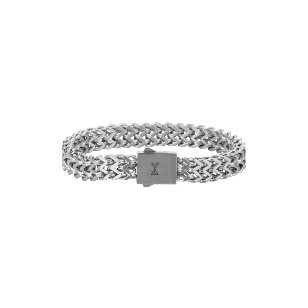 Steel men's bracelet Double V - Inox