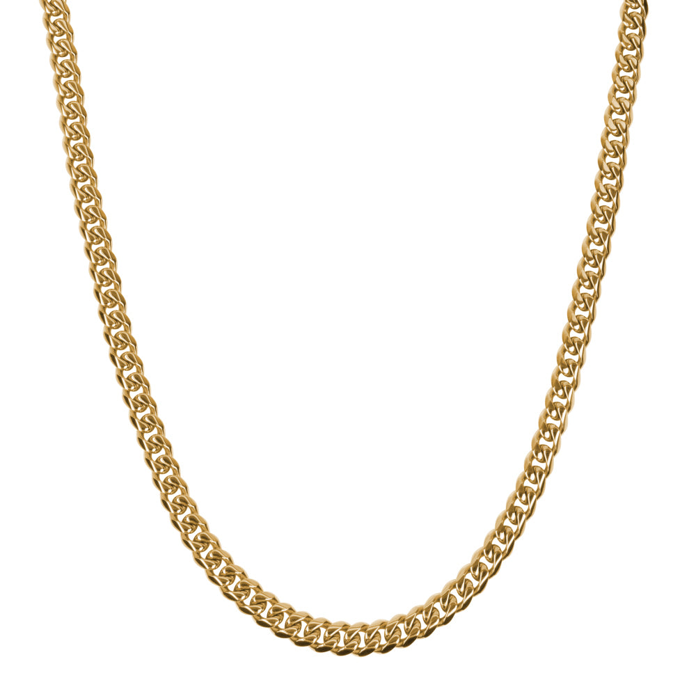 Gold chain men - Necklace Gourmette Eight - Oro