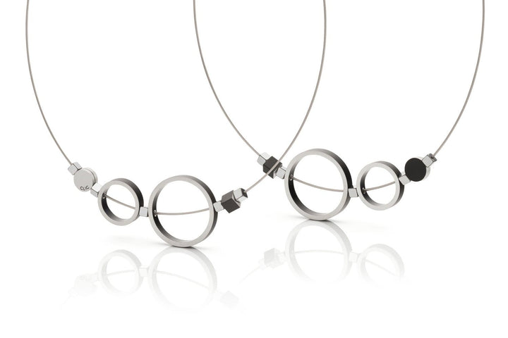 Necklace Rings Black C186Z