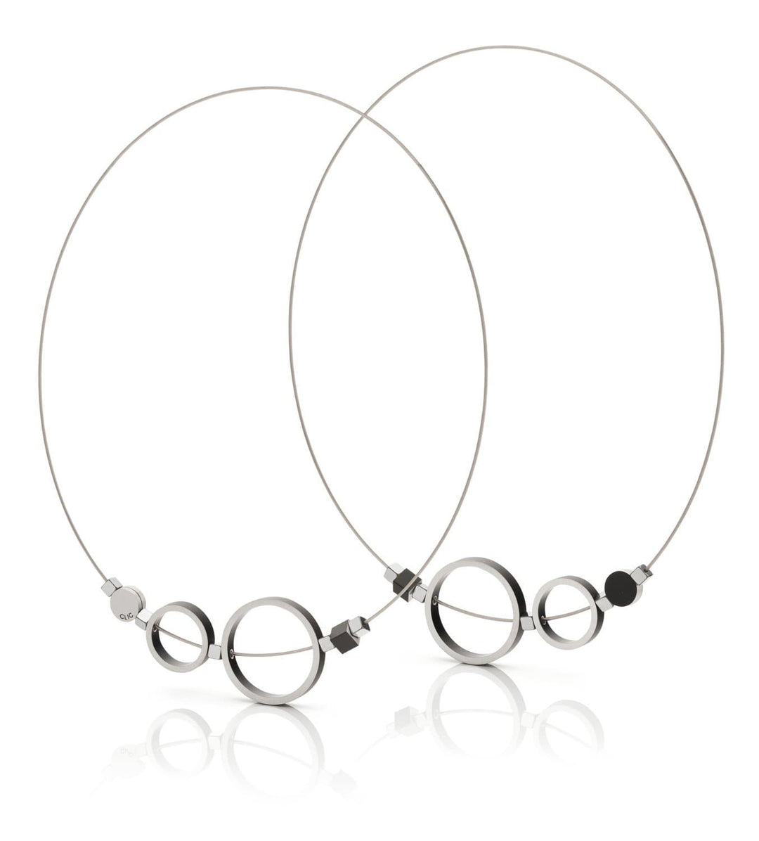 Necklace Rings Black C186Z