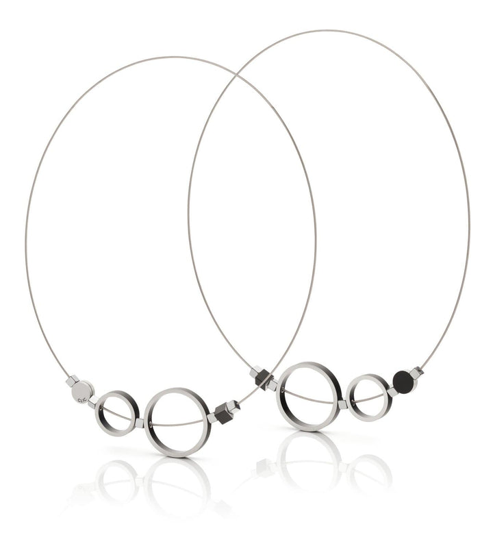 Necklace Rings Black C186Z
