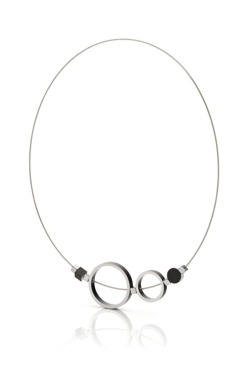 Necklace Rings Black C186Z