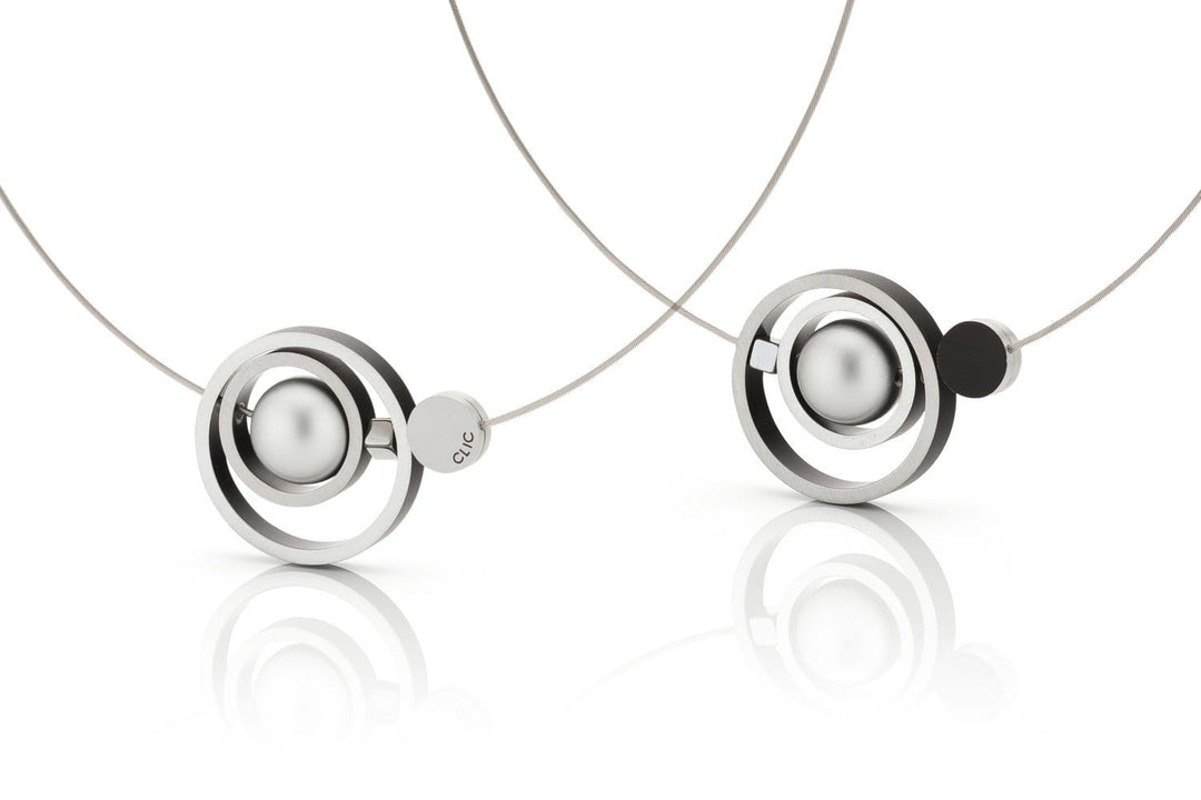 Necklace Rings together Black C187Z