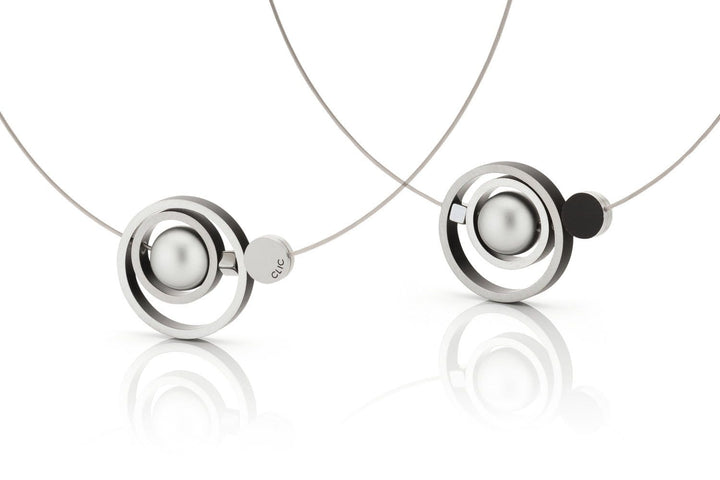 Necklace Rings together Black C187Z