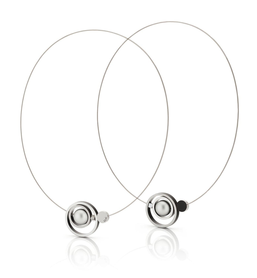 Necklace Rings together Black C187Z