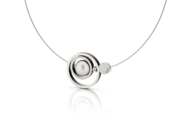 Necklace Rings together Black C187Z