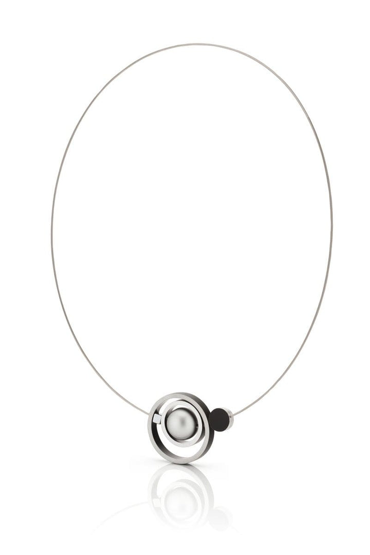 Necklace Rings together Black C187Z