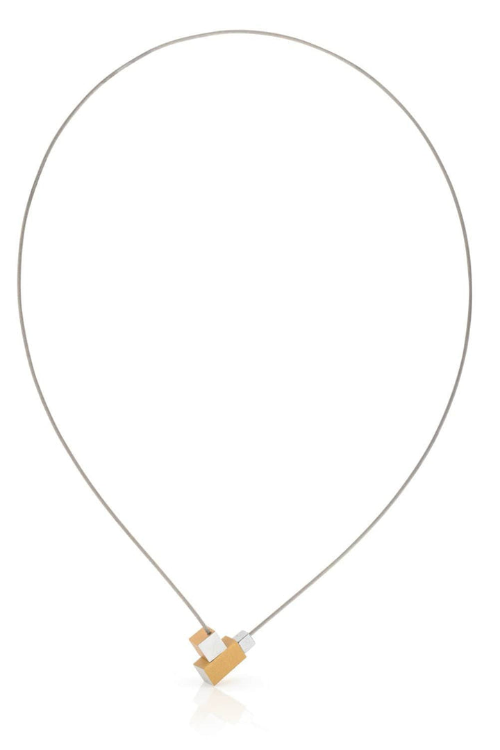 Necklace Square and Rectangle Gold|Yellow C206G