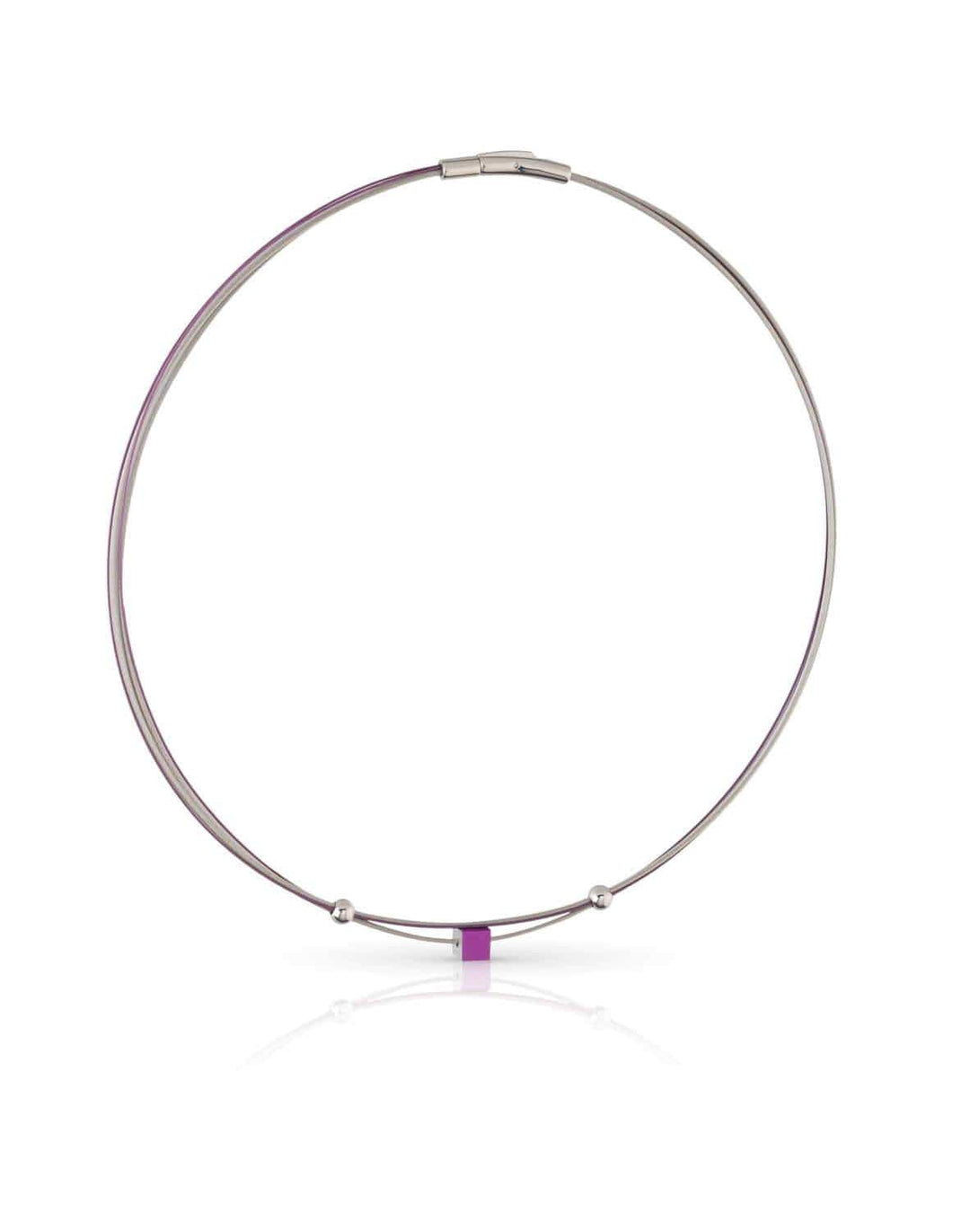 Collier Klein Kubusje Paars C230P