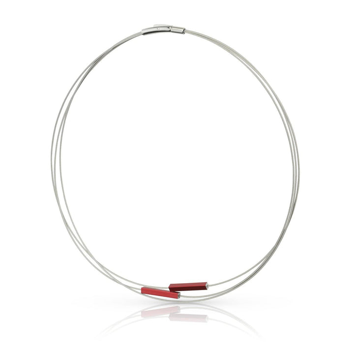 Necklace Bars Red C243R