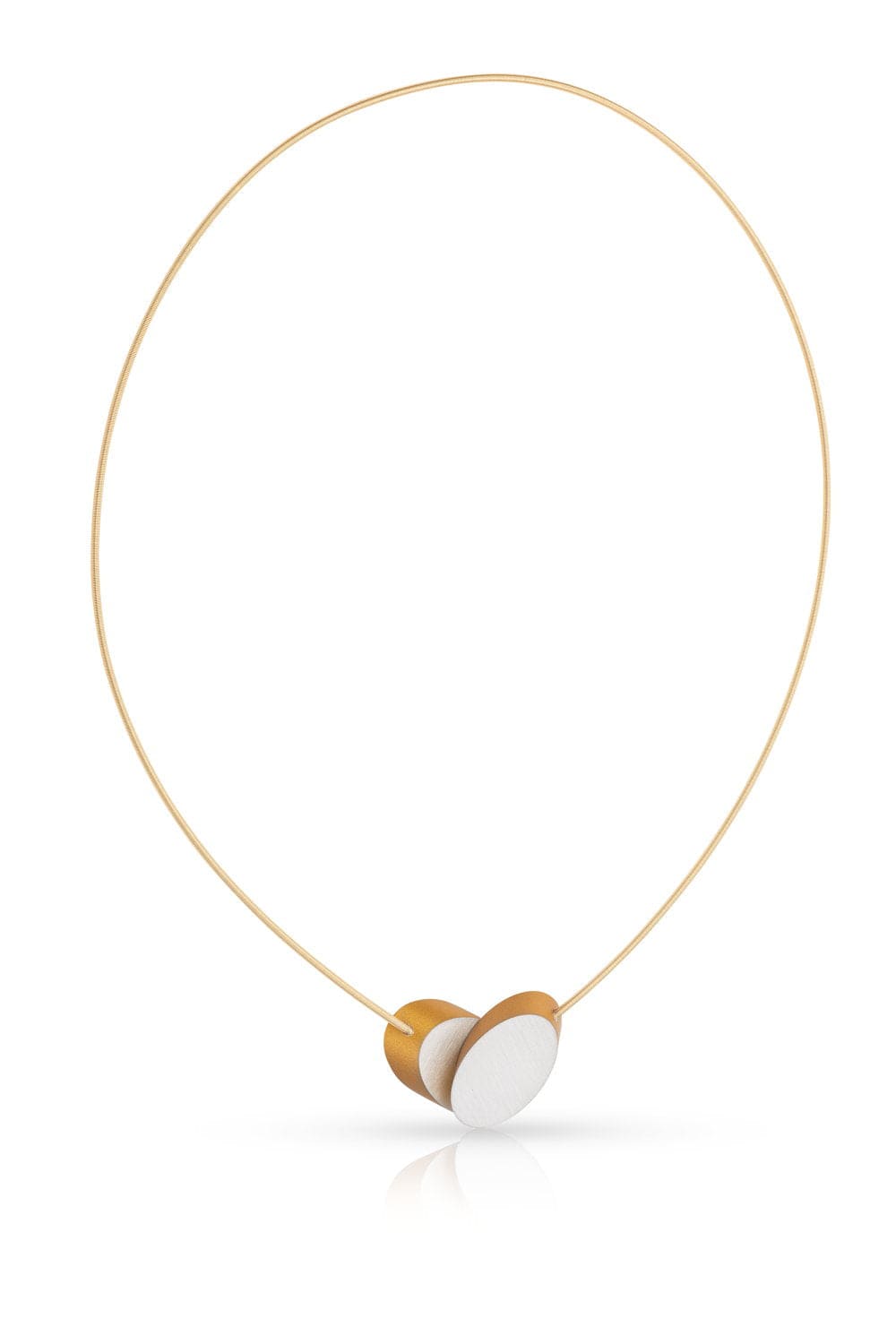 Necklace Ovals on top of each other Gold|Yellow C244G