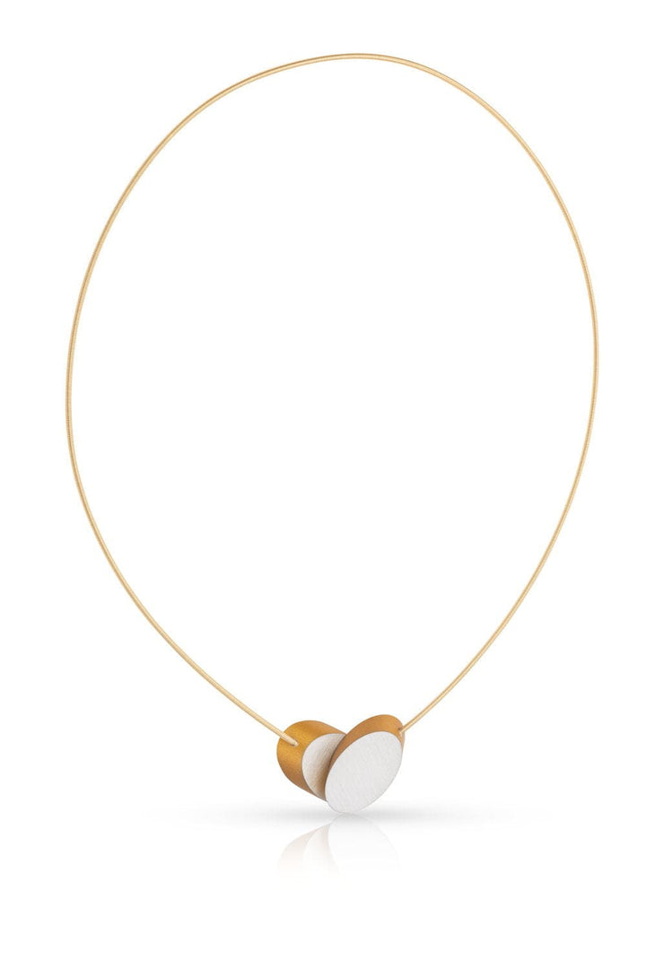 Necklace Ovals on top of each other Gold|Yellow C244G