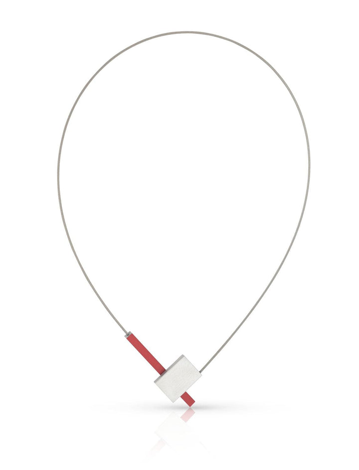 Necklace V-shape with bar C261R