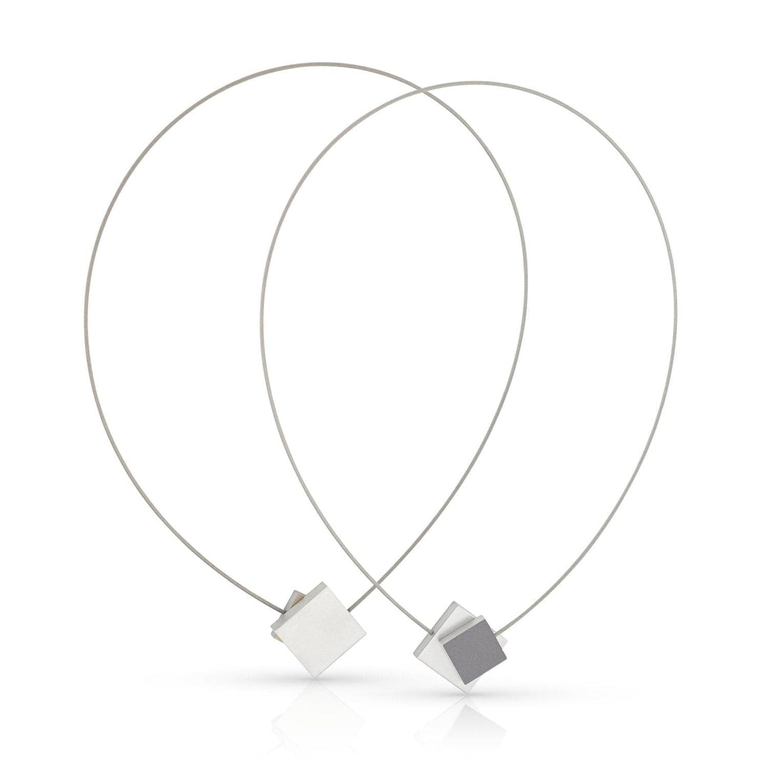 Necklace Square with colored square C263AG