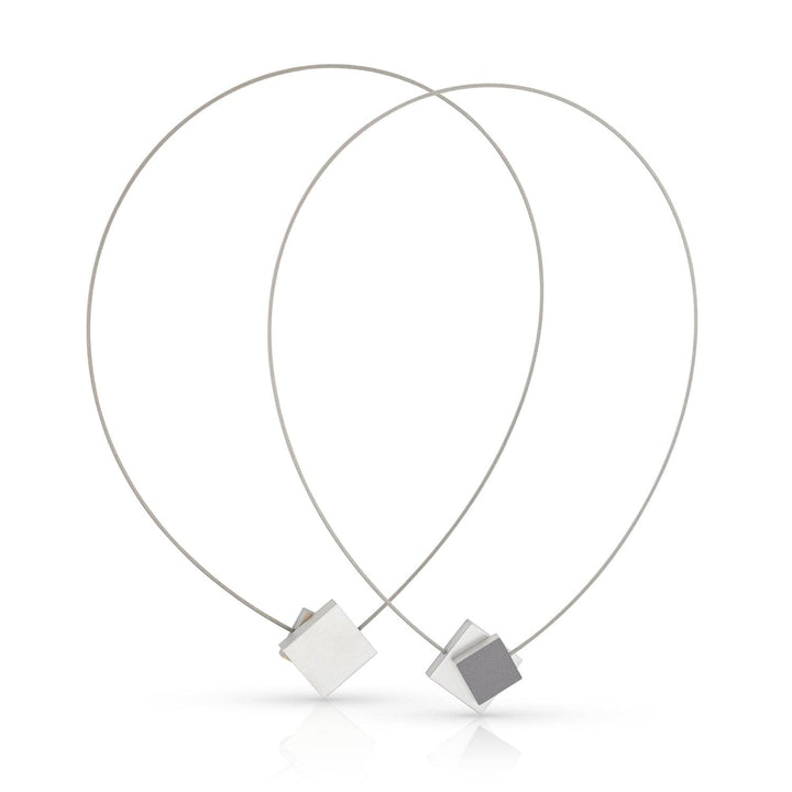 Necklace Square with colored square C263AG