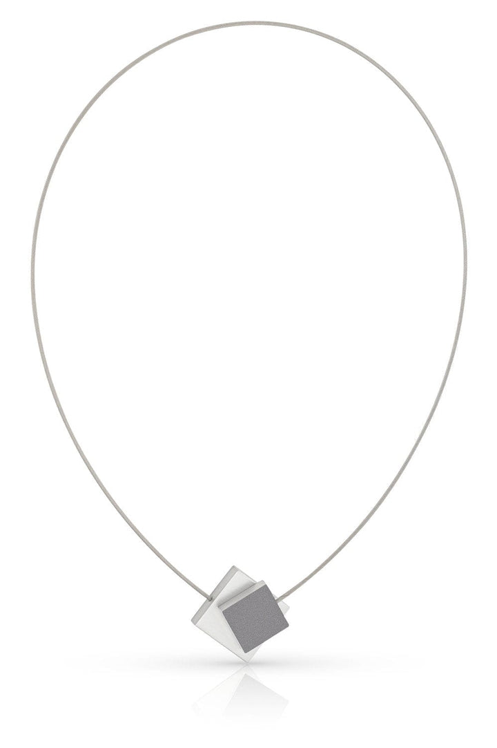 Necklace Square with colored square C263AG