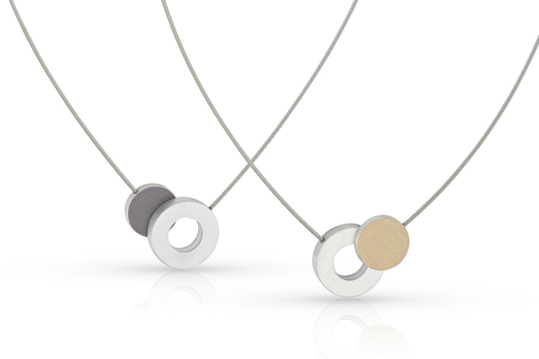 Collier Gekleurd rondje en een ring C265G
