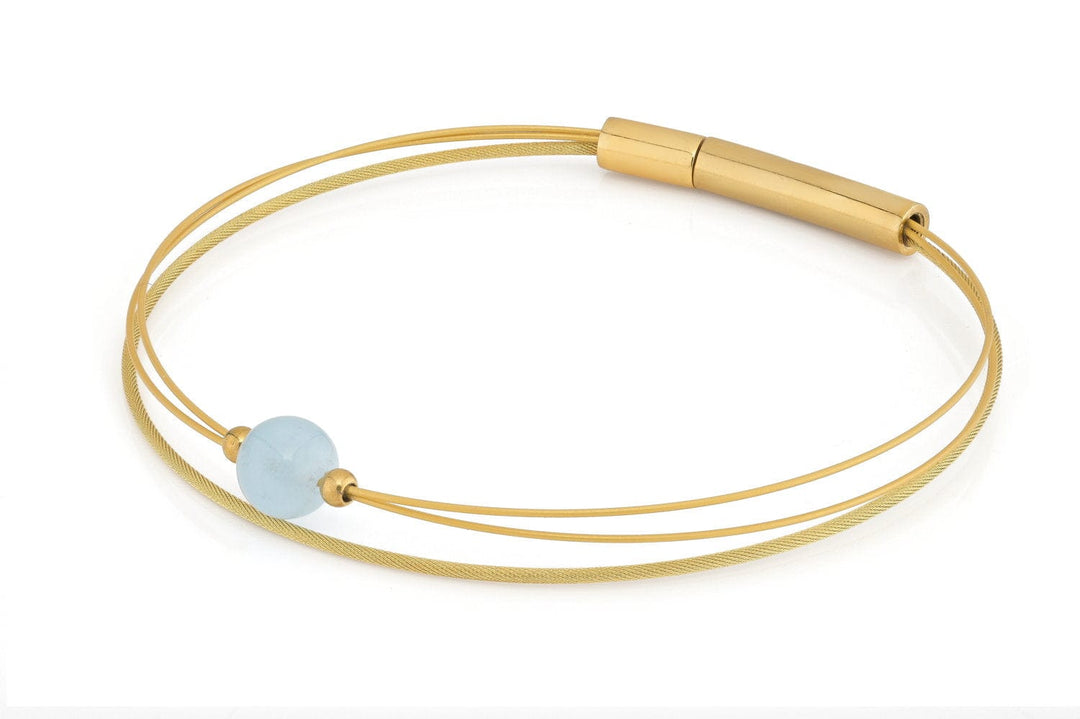 Thinking of You bracelet Aquamarine gold A721GG