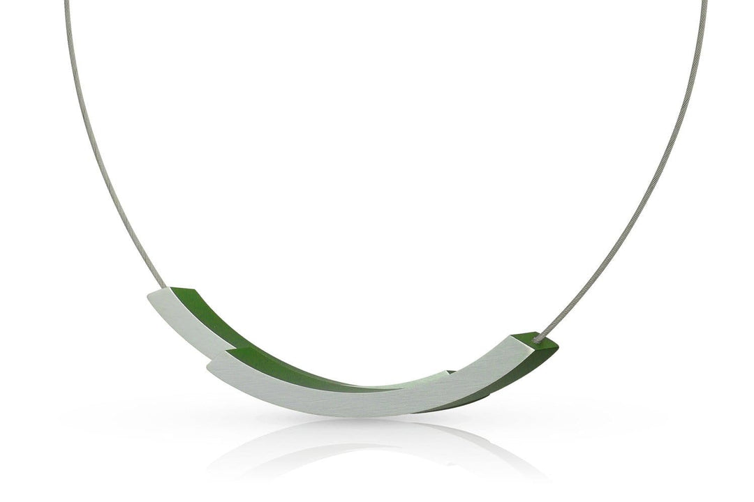 Necklace Bows Green C74GR