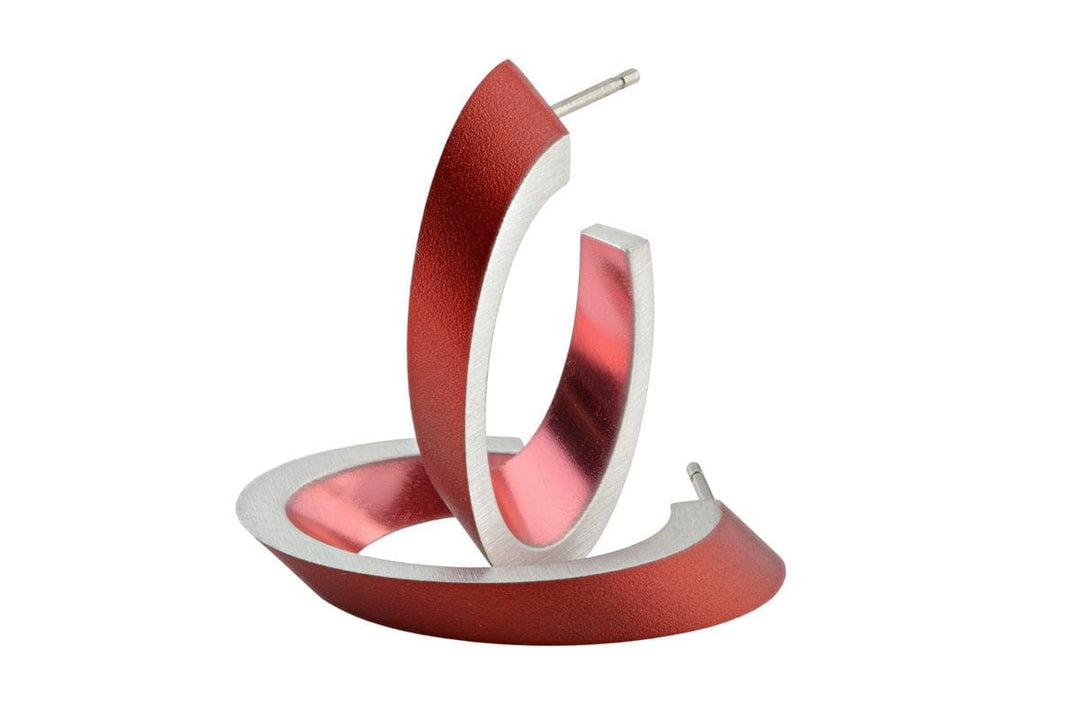 Ovale creolen Rood O21R