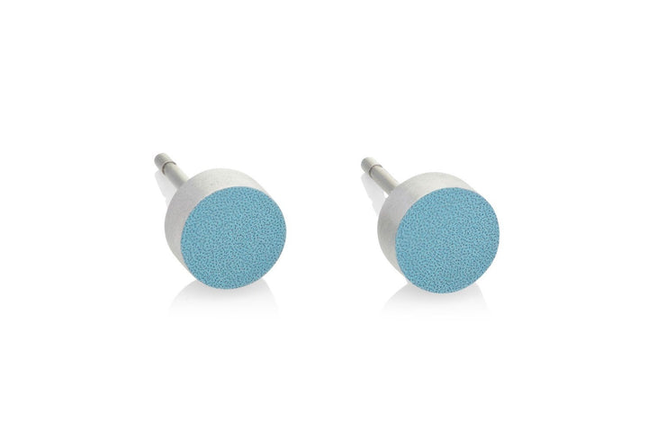 Ear stud Small round Blue O36B
