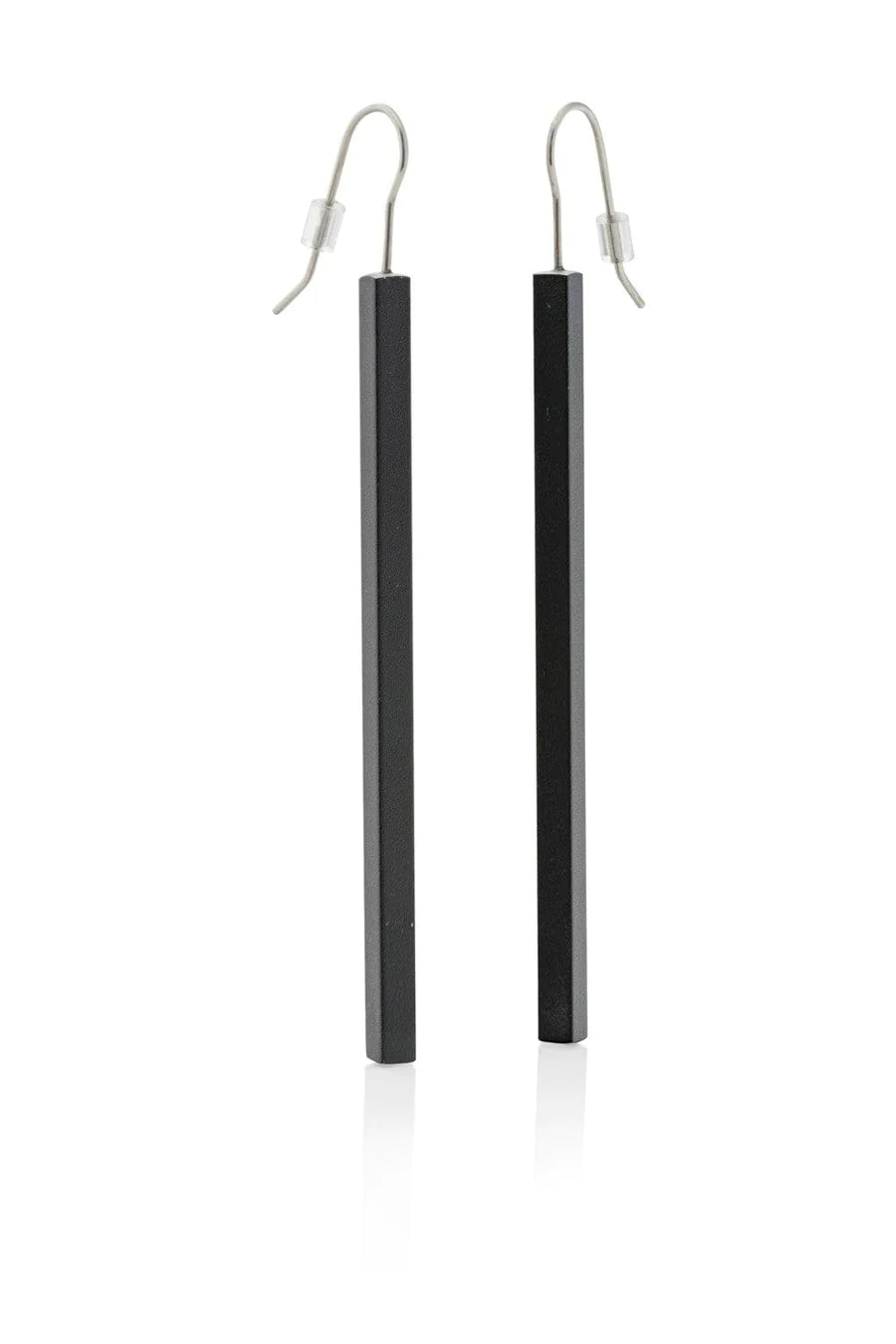 Earring long bars Black O38Z