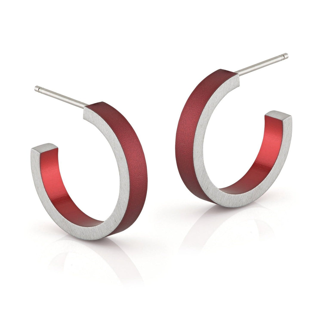 Creolen Ronde ringetjes Rood O51R