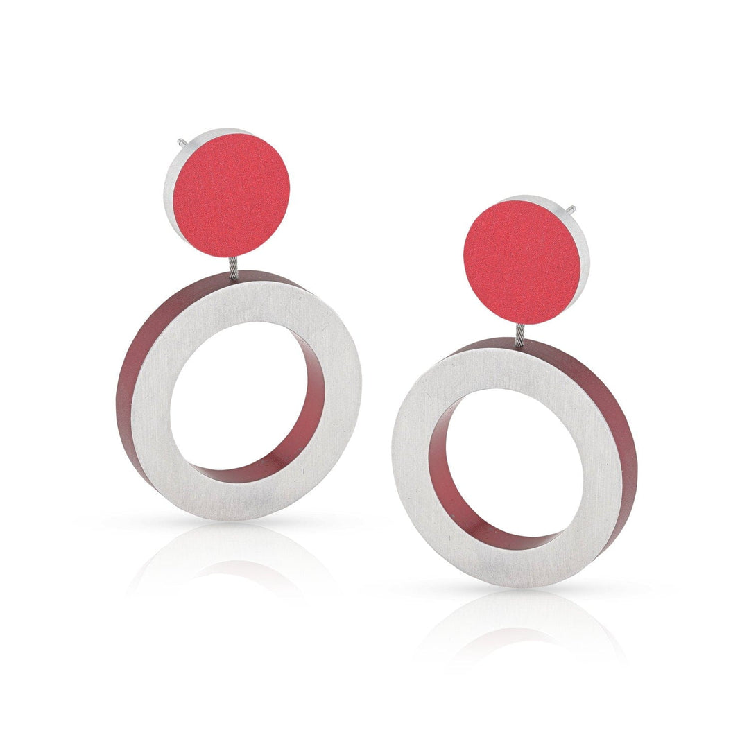 Earrings round rings O55R