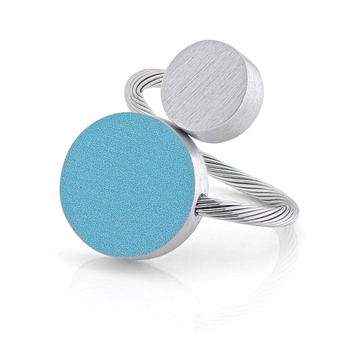Ring Twee ronde vormen Blauw R5B