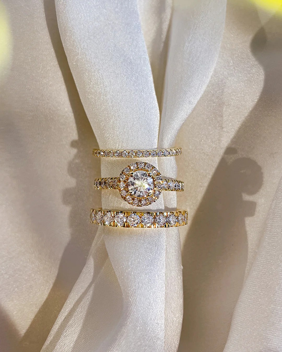 Ring Emma royal 1,00 crt. geelgoud