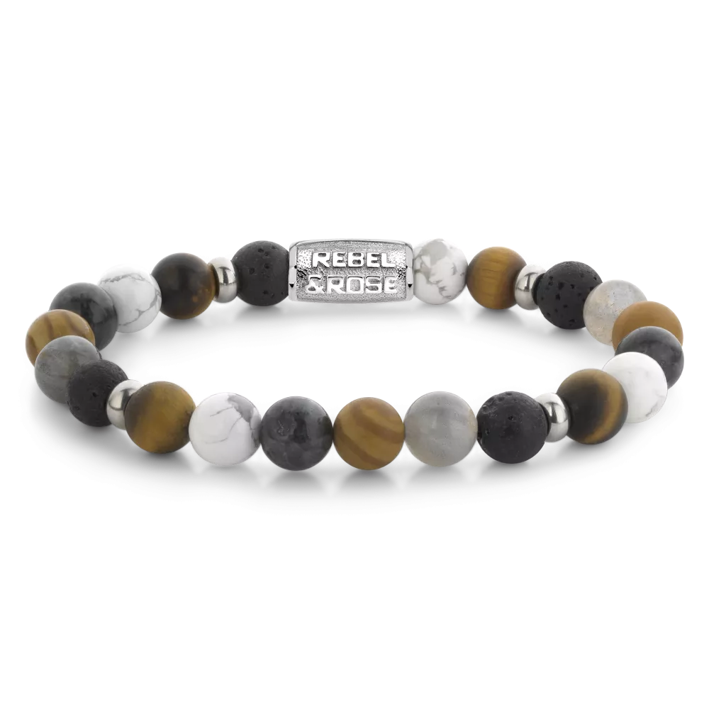 Mountain Cliff - 8mm - Heren Kralen Armband