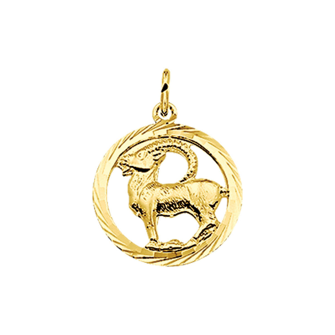 De Van der Kooij Collectie hanger sterrenbeeld gediamanteerd 14K geelgoud is een unisex gouden hanger met een gedetailleerd dierenriemontwerp in een structuurframe - perfect voor elke sterrenteken liefhebber.