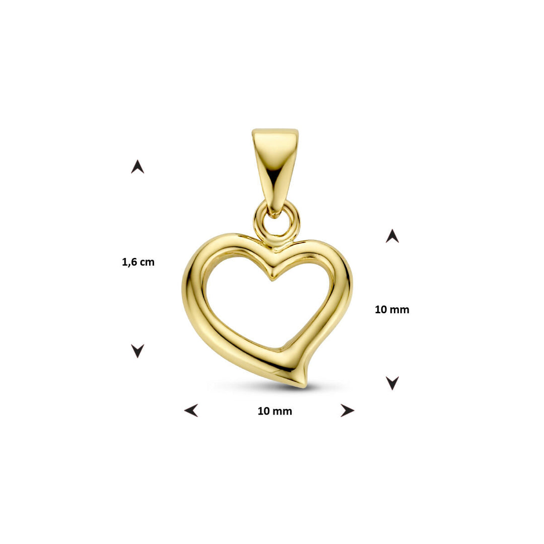 pendant heart 14K yellow gold