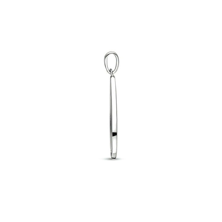 pendant onyx and zirconia silver rhodium plated