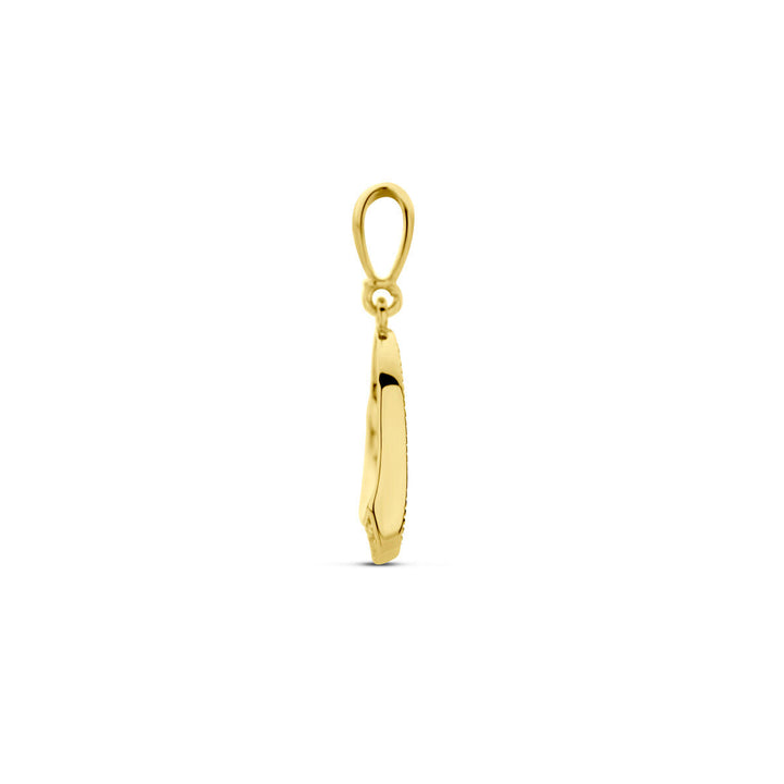 pendant heart zirconia 14K yellow gold
