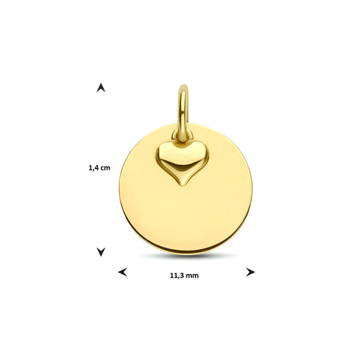 graveerhanger hartje 14K geelgoud