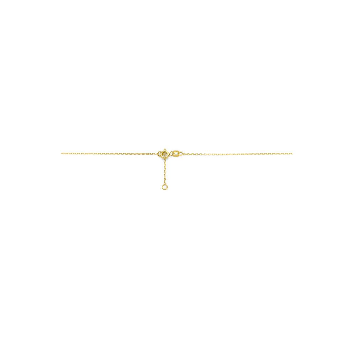 Gold ladies necklace heart and diamond 14K