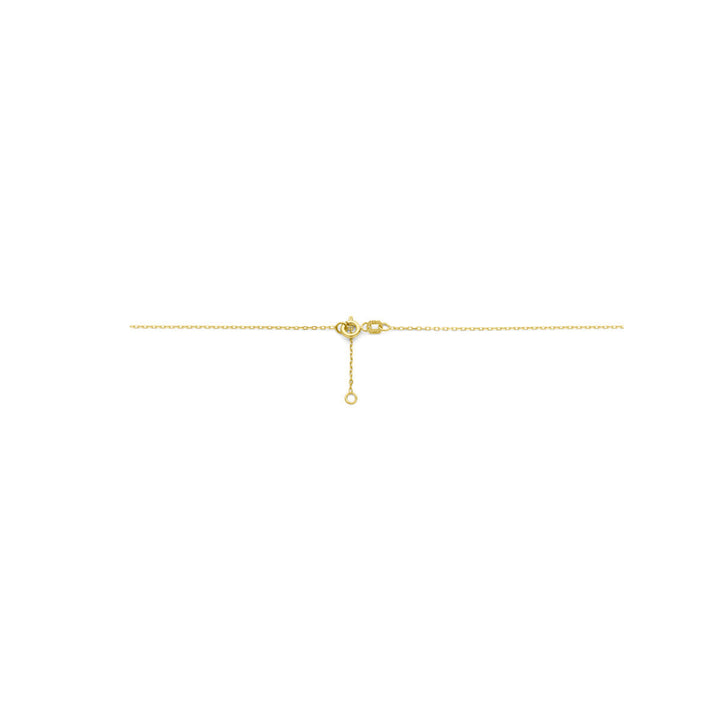Gold ladies necklace heart and diamond 14K