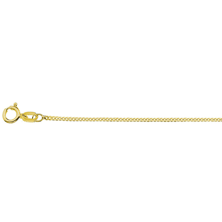 collier gourmette 4-zijdes geslepen 1,2 mm 3 micron zilver verguld (geel)