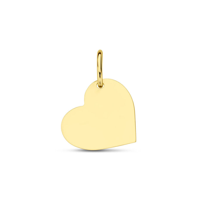 engraving pendant heart 14K yellow gold