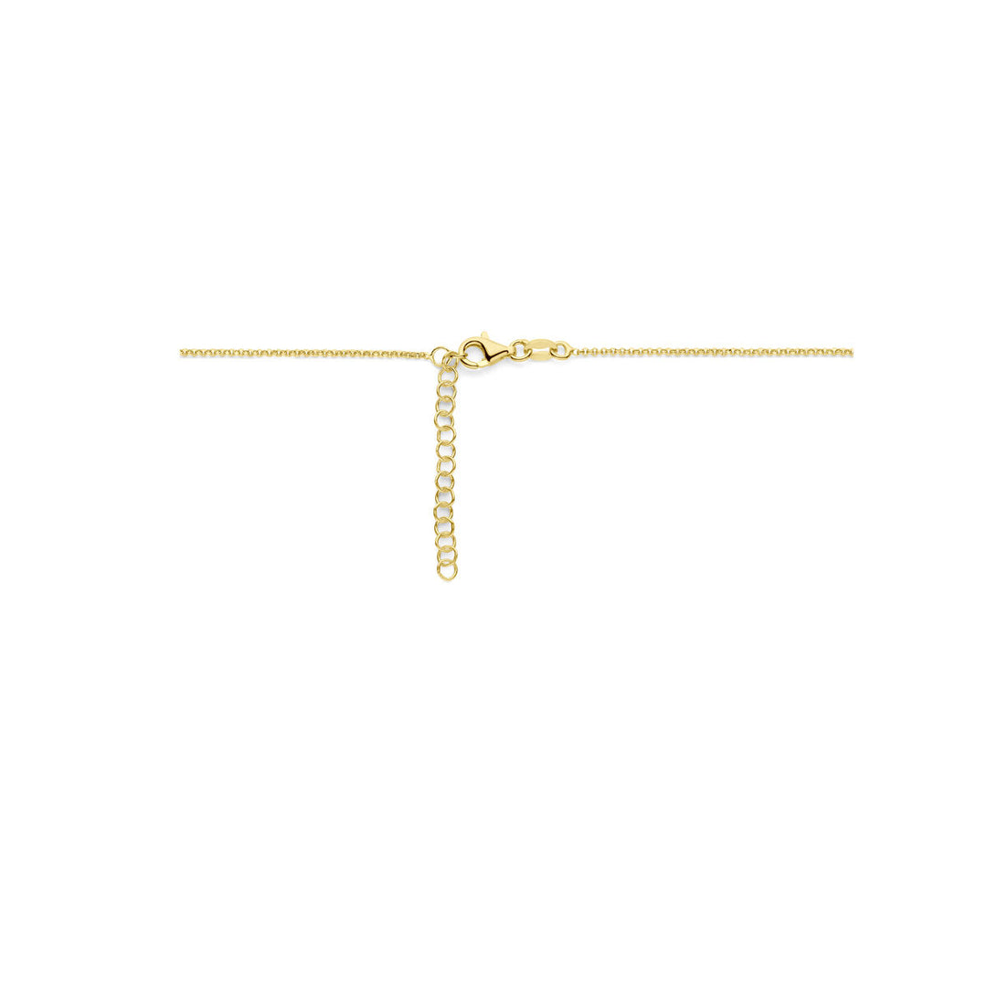 necklace hearts 41 + 4 cm 3 micron silver gold plated (yellow)