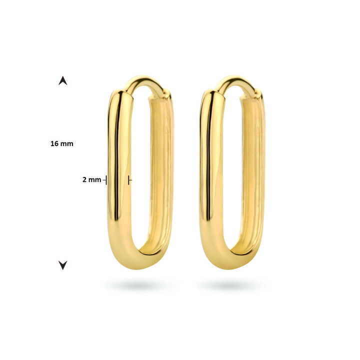 klapoorringen paperclip 16 mm 9 Karaat