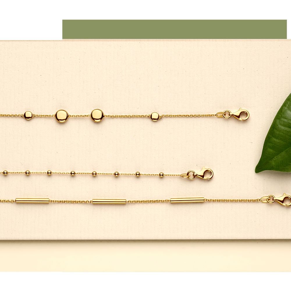 Geelgouden Armband – 14 Karaat Goud, Verfijnde Armband voor Dames, 19 cm