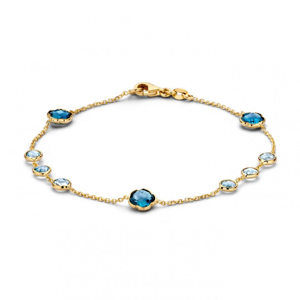 Geelgouden Armband met Topaas – 14 Karaat, 19 cm Lengte – Gratis Verzending