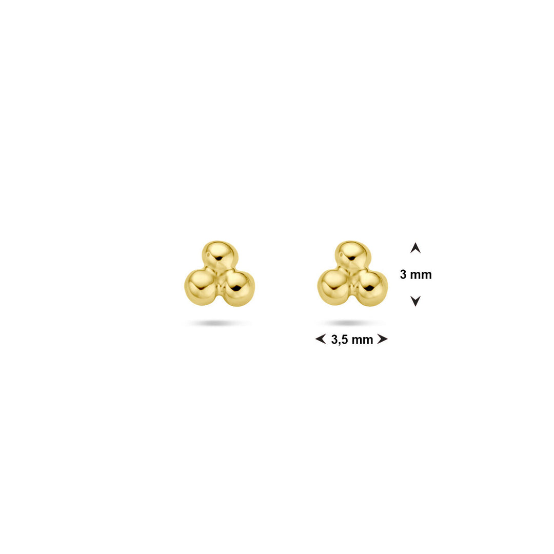 ear studs beads 14K yellow gold