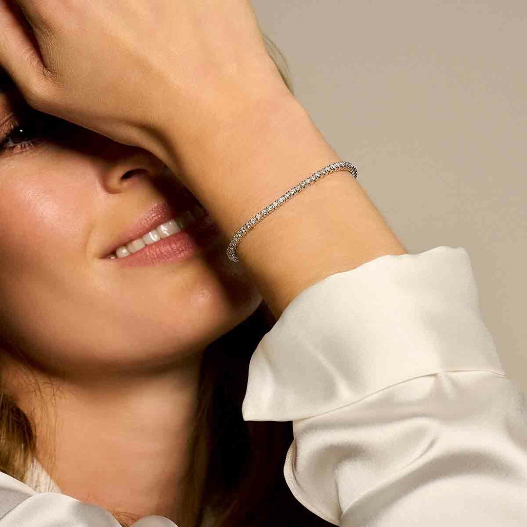 tennisarmband diamant 1.00ct h si 2,0 mm 17,5 cm 14K geelgoud