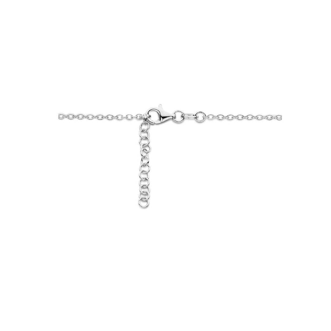 necklace heart and infinity 42 + 3 cm silver rhodium plated